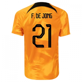 Maillot de Foot Pays-Bas F. De Jong 21 Domicile Coupe du monde 2022